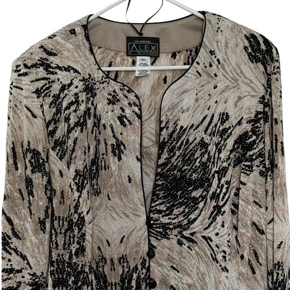 Alex Evenings Women's Plus Size Jacket and Scoop Tank Top Twinset size 3X - Picture 2 of 11